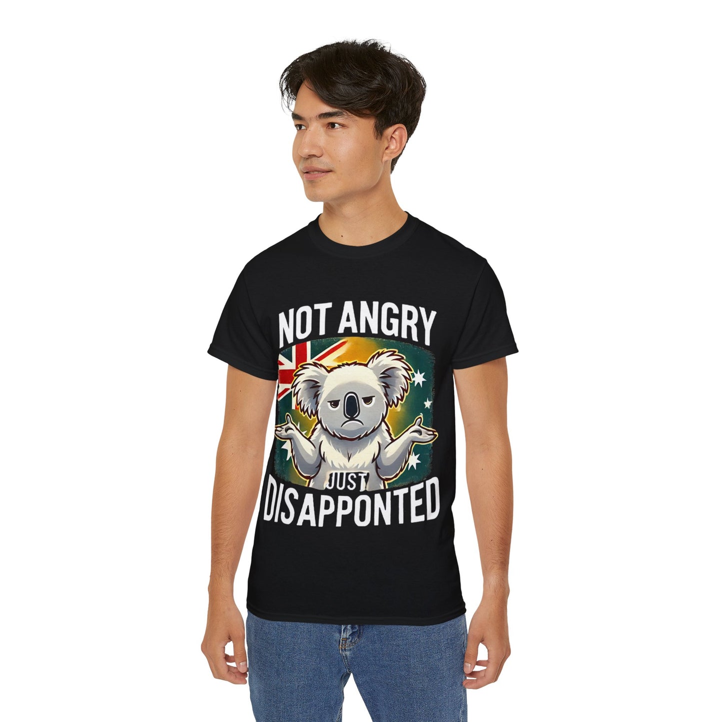 “Not Angry, Just Disappointed” – Aussie Koala Protest Tee (Limited Election Season Drop)